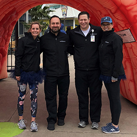 Texas Oncology's San Antonio team recently participated in the Colon Cancer Coalition’s “Get Your Rear in Gear” event, which included a large, inflatable colon display. Surgical oncologists Dr. Brano Djenic and Dr. Michael Keller, who are specialists in colorectal surgery, were on hand to show support for efforts to increase awareness of colon cancer risk and screenings.